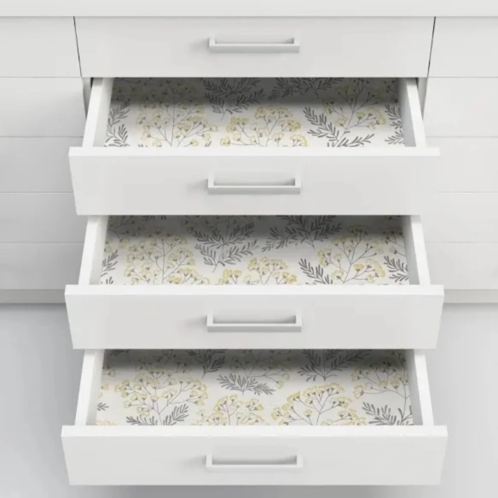 1 Roll NuWallpaper Yellow Wethersfield Peel and Stick Wallpaper